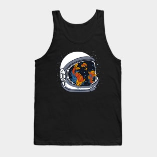 Koi fish in astronaut helmet Tank Top